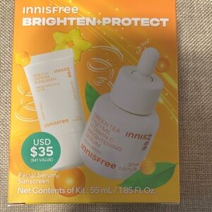 Innisfree Brighten + Protect Skincare Set - White and Orange
